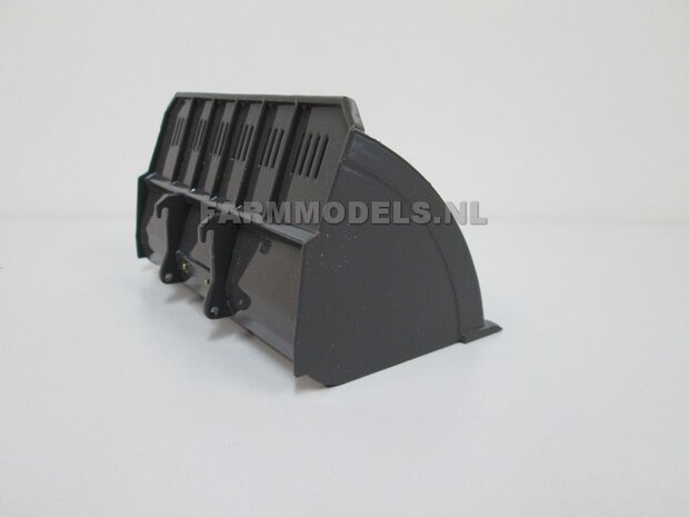 BOUWKIT: BECO Volumebak 120mm geschikt voor o.a. snelwissel koppeling 510005 t/m 510095 &amp; Volvo VAB-STD van AT &amp; Claas Torion/ Liebherr L 556 van Wiking modellen 1:32 (HTD)
