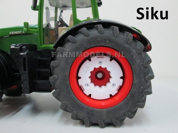 2x Wielgewicht blank, voor original Fendt 1050 Wiking &amp; Siku,  &Oslash; 32.3 mm  ( = 4 Schijven + 6 messing pennen) 1:32                        