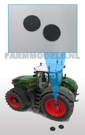 2x Planeetkappen Fendt Grijs &Oslash; 11.5 mm (Fendt 1050) 1:32 