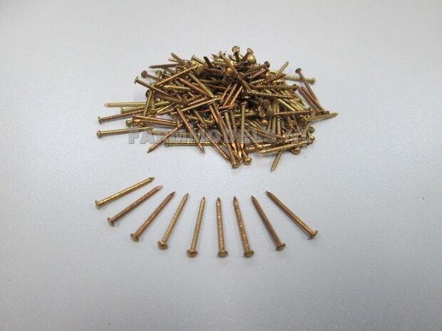 100x messing pin met kop, 14 mm x &Oslash; 0.9 mm, perfect t.b.v. montage werktuigen, cilinders, hefinrichtingen etc 