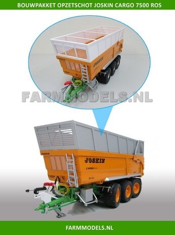 Opzetschot Ma&iuml;s BOUWKIT tbv Joskin CARGO 7500 / 25 ROS kipper 1:32 (HTD)              