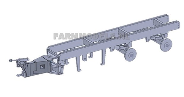 Universeel Knikdissel Tandem as chassis, incl topdrukcilinderset, Bouwpakket, perfect als basis voor je modelbouw (tank) 1:32 (HTD)                       