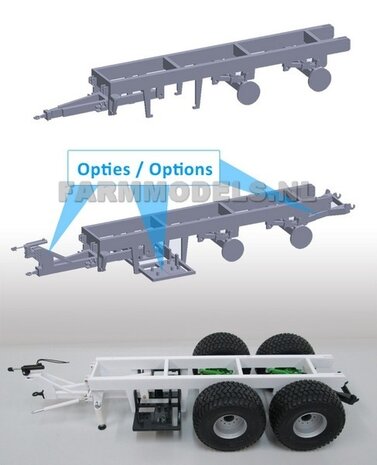 Universeel Tandem as chassis, perfect als basis voor je modelbouw (tank) 1:32 (HTD)