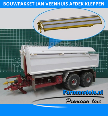 Afdek kleppen systeem Jan Veenhuis zand bak t.b.v 2 asser Jan Veenhuis haakarm Carrier  1:32  Farmmodels Premium line series