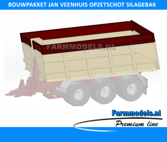 Jan Veenhuis Opzetschot Silagebak / landbouwbak t.b.v haakarm Carrier Bouwpakket 1:32