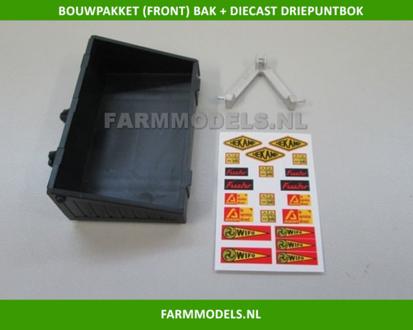 (Front) Bak + DieCast driepuntbok (ook voor achterhef) Simpel Bouwkitje incl. stickerset 1:32 