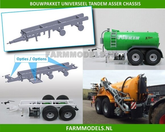 Universeel Tandem as chassis, perfect als basis voor je modelbouw (tank) 1:32 (HTD)