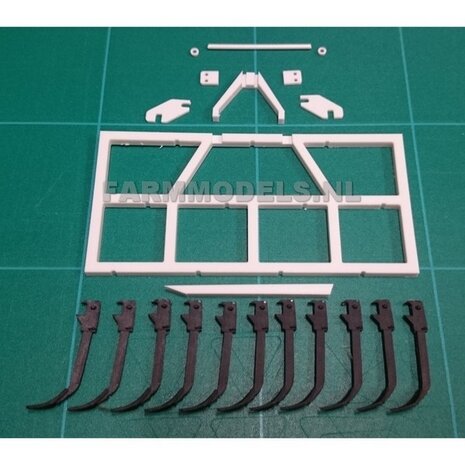 Vaste Tand Cultivator + Verkruimelrol Bouwkit   1:32    01417   