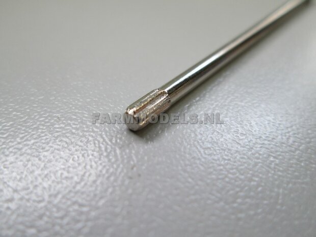 Spiebaan as &Oslash; 2,3 mm, 1x lengte ong. 58,9 mm. as 01 