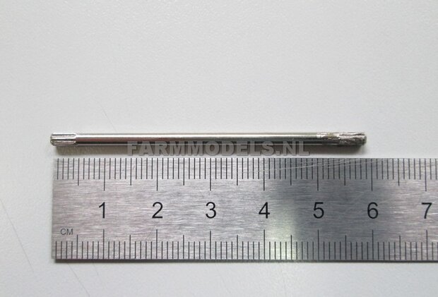 Spiebaan as &Oslash; 2,3 mm, 1x lengte ong. 58,9 mm. as 01 