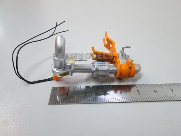 Flowmeter, kogelkopkraan, turbopomp en afsluiter, Koppelstuk mesttank - bemester, (VMR) bouwkit, 1:32