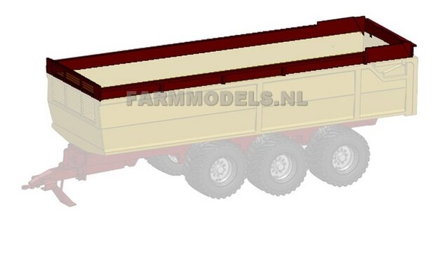 Opzetschotten t.b.v. Jan Veenhuis 3 asser Landbouw Kipper JVLK 25000b Bouwpakket 1:32 (HTD)