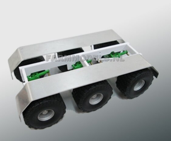 4x Spatbordsteun, o.a. t.b.v. (Universeel) 3-as chassis  1:32  