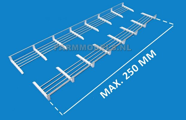 2x Slangrek bouwkit, 250 mm lengte maximaal , geschikt voor 4 asser mesttanks 1:32