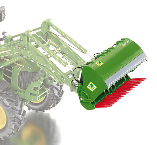 JD kleur Frontladerset B : Silagebak, Big Bag &amp; Takkenklem Bressel und Lade 1:32 Wiking WK77382   NB2B   MEGA SALE