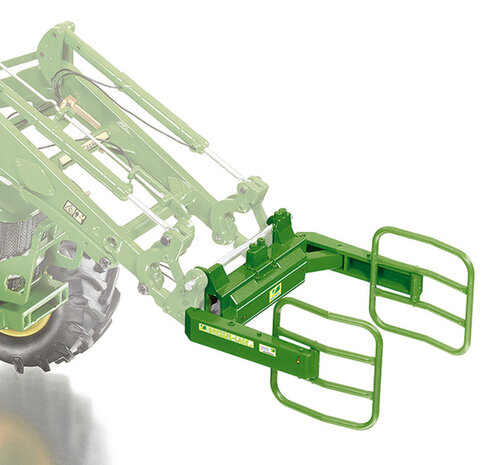 John Deere kleur Frontladerset A : Bak, Balen- en Bomenklem Bressel und Lade  1:32 Wiking WK77381   NB2B   MEGA SALE