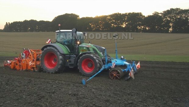 2x Extra brede spatbordverbrederset t.b.v. achteras, perfect voor de Fendt 724 van UH / Schuco, ook universeel te gebruiken 1:32                   