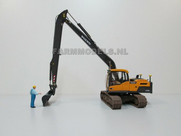 Long Reach Giek BECO + snelwisselset BOUWKIT t.b.v. Hitachi 210 Zaxis/ New Holland 215 ROS  1:32 (incl. snelwisselset) (HTD)                