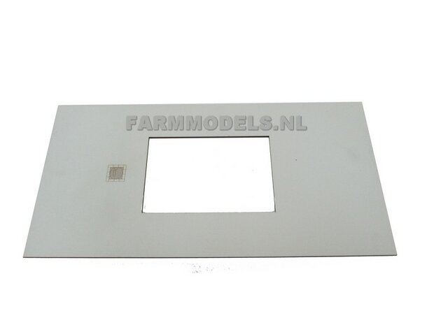 Betonplaat met vak spuitplaats uitsparing normaal, afm 25 x 50 cm, Farmmodels editie 1:32