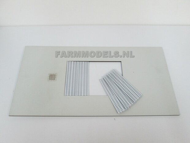 Betonplaat met vak spuitplaats uitsparing normaal, afm 25 x 50 cm, Farmmodels editie 1:32