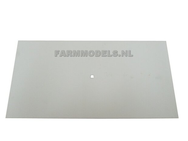 Betonplaat met uitsparing t.b.v. putdeksel klein (los bij te bestellen), afm 25 x 50 cm, Farmmodels editie 1:32