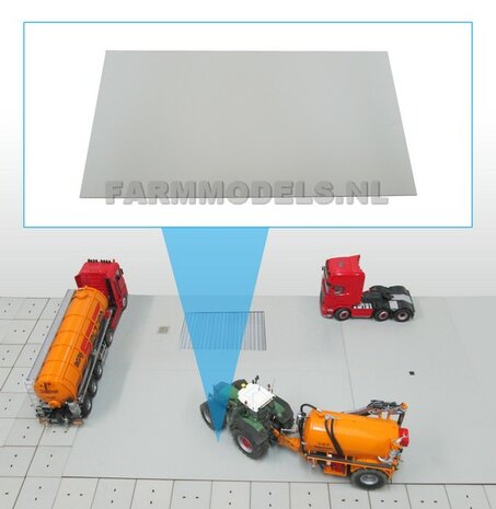 Betonplaat,  afm 25 x 50 cm, Farmmodels editie 1:32 