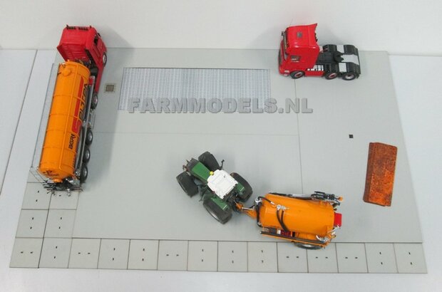 Betonplaat,  afm 25 x 50 cm, Farmmodels editie 1:32 