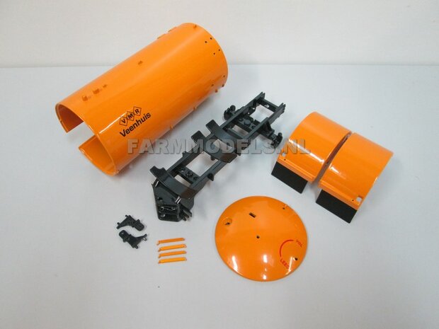 (VMR) enkel asser BASIS mesttank  + chassis, Bouwpakket 1:32 (HTD)