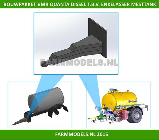 VMR Veenhuis QUANTA Dissel, t.b.v. enkel asser BASIS mesttank, Bouwpakket 1:32 (HTD)