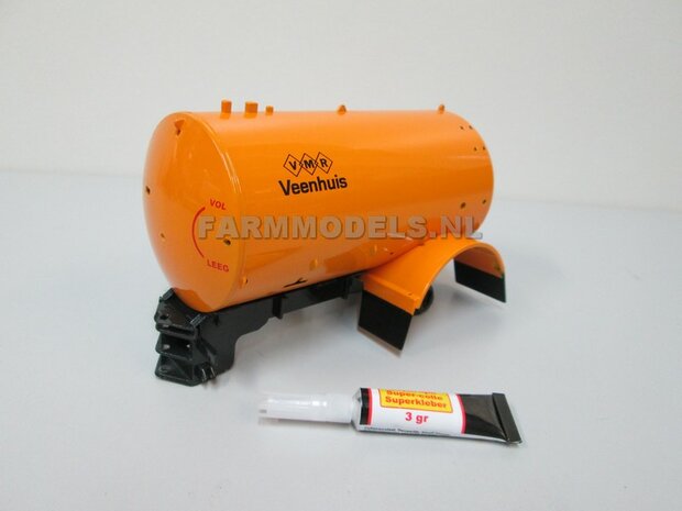 (VMR) enkel asser BASIS mesttank  + chassis, Bouwpakket 1:32 (HTD)