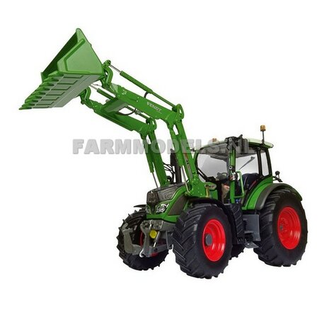 NATURE GREEN Fendt 516 + voorlader met bak (Nieuw Fendt groen vanaf 2016) 1:32 Universal Hobbies UH4981   