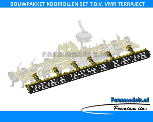 3x Kooi-rollen sets, o.a. geschikt voor de Terraject 300 VMR Veenhuis Bouwpakket / Buildingkit 1:32 (HTD)
