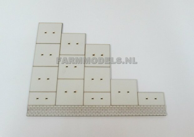 10x HALVE Stelconplaten afm. 62.5 x 31.25 x 4 mm Farmmodels Editie 1:32 