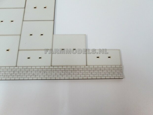 10x HALVE Stelconplaten afm. 62.5 x 31.25 x 4 mm Farmmodels Editie 1:32 