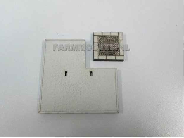 10x HALVE Stelconplaten afm. 62.5 x 31.25 x 4 mm Farmmodels Editie 1:32 