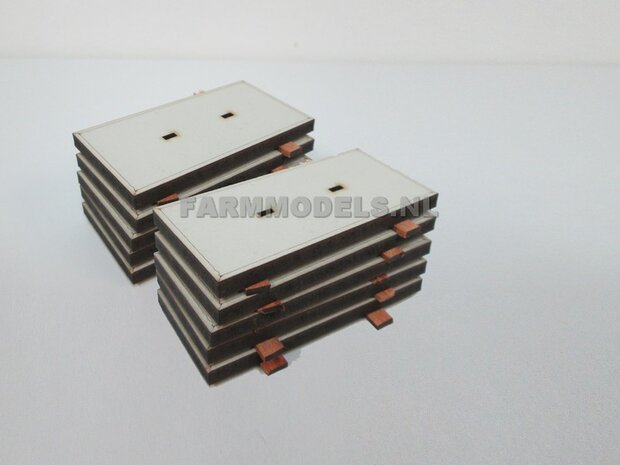 10x HALVE Stelconplaten afm. 62.5 x 31.25 x 4 mm Farmmodels Editie 1:32 