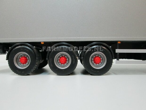 2x (Super Single) Half Ronde Spatborden set + &Oslash; 1.6 mm aluminium pijp, t.b.v. kieper / trailer,  Resin 1:32   