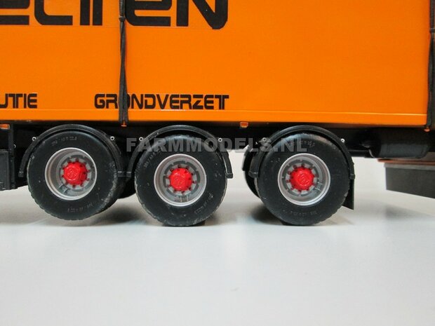 2x (Super Single) Half Ronde Spatborden set + &Oslash; 1.6 mm aluminium pijp, t.b.v. kieper / trailer,  Resin 1:32   