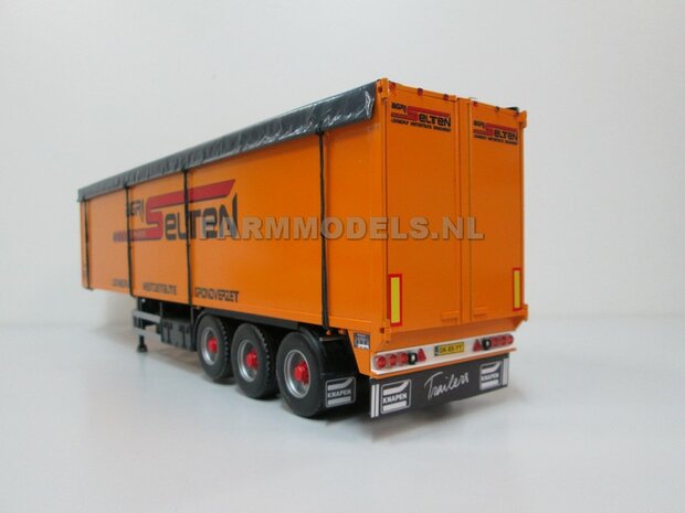 2x (Super Single) Half Ronde Spatborden set + &Oslash; 1.6 mm aluminium pijp, t.b.v. kieper / trailer,  Resin 1:32   