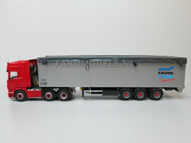 KNAPEN Trailers sticker assortiment op Transparant Pr&eacute;-Cut Decals 1:32 Farmmodels.nl