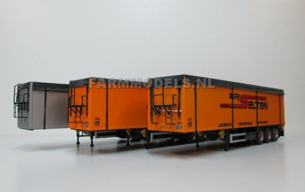 Trailer (Walking Floor) Bouwpakket Basis, lang en kort, gestuurd en niet gestuurd opties 1:32