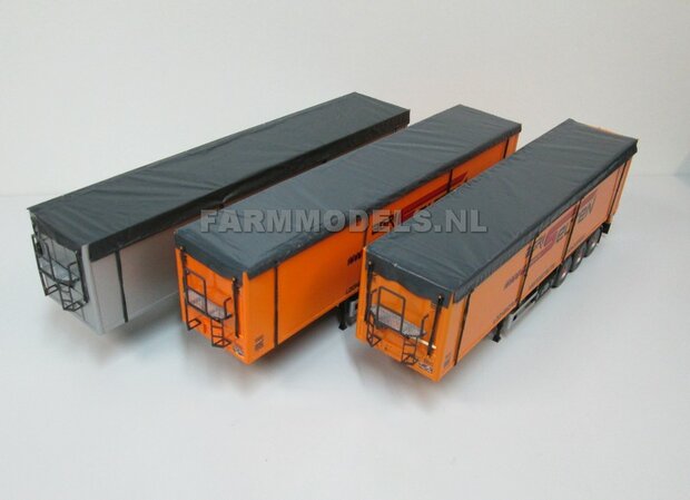 Trailer (Walking Floor) Bouwpakket Basis, lang en kort, gestuurd en niet gestuurd opties 1:32