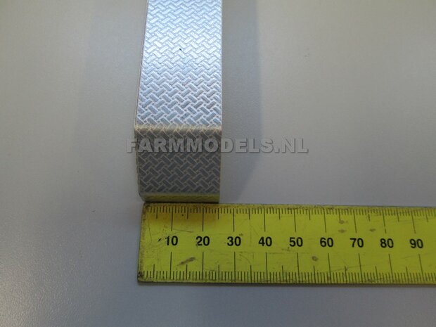  2x Aluminium traanplaat spatborden (Vredestein) 3 asser asafstand 1:1 180 cm, 25 mm x 165 mm  