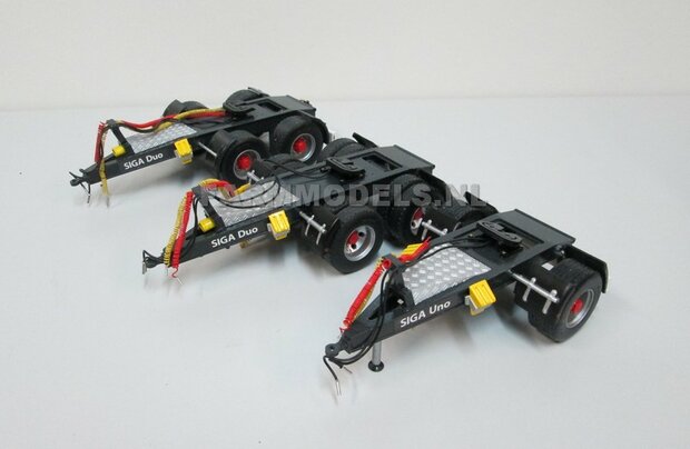 Siga Nova Duo, tandem as Dolly t.b.v. trailers en mesttanks Bouwpakket Basis 1:32 (HTD)              