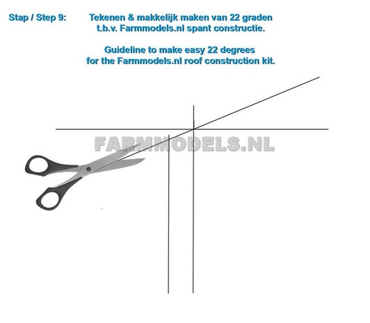 Spant constructie verbinding-stukken 1 spant compleet t.b.v. (bewaar-) loods / stal, bouwkit 1:32  