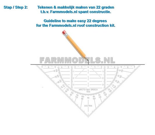 Spant constructie verbinding-stukken 1 spant compleet t.b.v. (bewaar-) loods / stal, bouwkit 1:32  