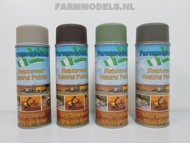 Licht Bruin SPUITBUS Natuurtintserie 400 ml - Farmmodels Extra Mat !!