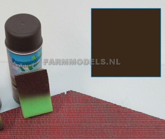 Donker Bruin SPUITBUS Natuurtintserie 400 ml - Farmmodels Extra Mat !!