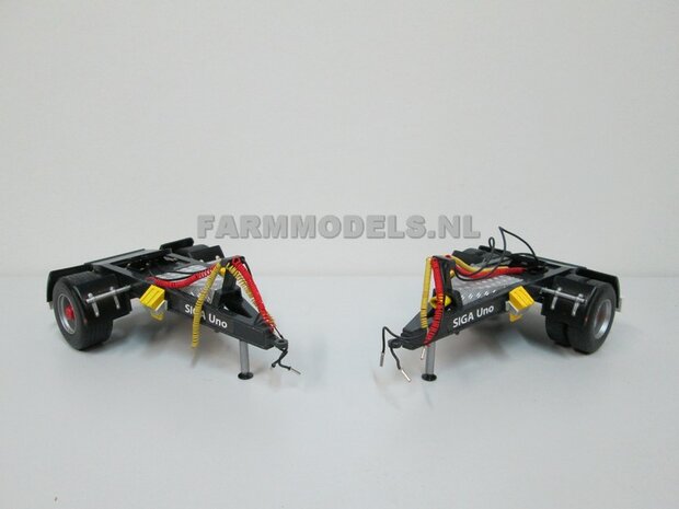 Siga Nova Uno, enkel as Dolly t.b.v. trailers en mesttanks Bouwpakket Basis 1:32 (HTD)    