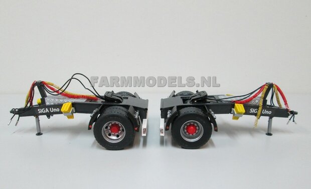 Siga Nova Uno, enkel as Dolly t.b.v. trailers en mesttanks Bouwpakket Basis 1:32 (HTD)    